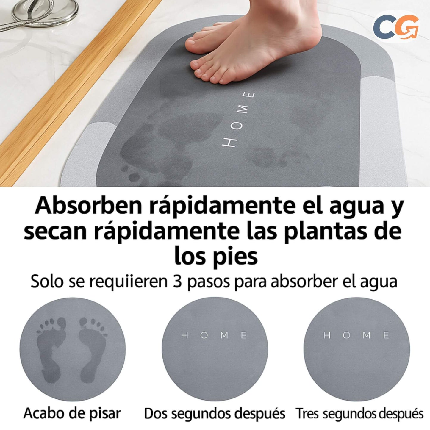 Alfombra antideslizante y super absorbente
